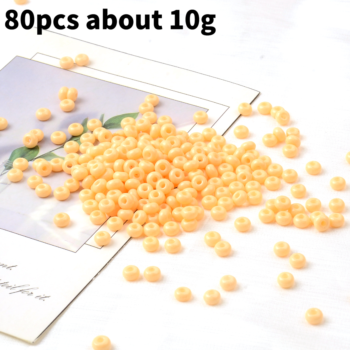 80pcs Glass Seed Beads & Mini Tube Spacer Beads